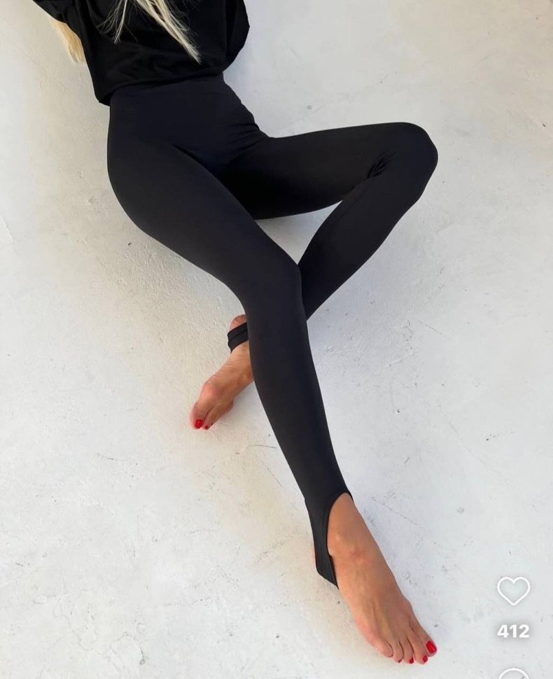 Купити Лосини в рубчик пуш-ап Giulia Leggings Rib чорного кольору ...