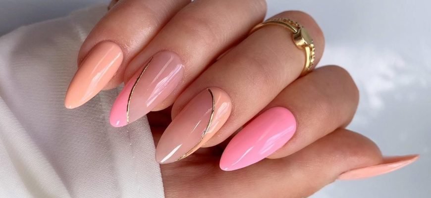 Манікюр з кольоровими блоками