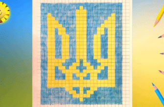 Як легко та швидко намалювати тризуб по клітинках: покрокова інструкція