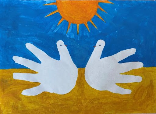 Дитячий малюнок з прапором