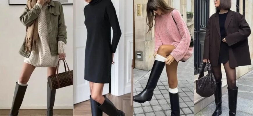 Яка довжина сукні — міні, міді чи максі — краще пасує до ботфортів?