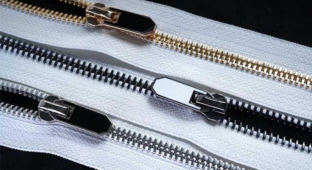 YKK zippers in various colors