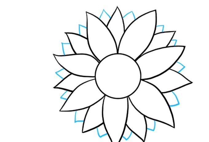 Варіант малюнка соняшника 2