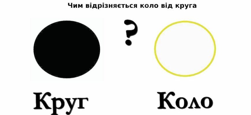 Чим відрізняються геометричні поняття: круг та коло?