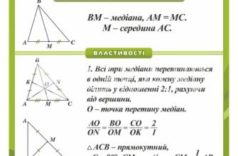 Медіана трикутника: основні властивості та ключові особливості