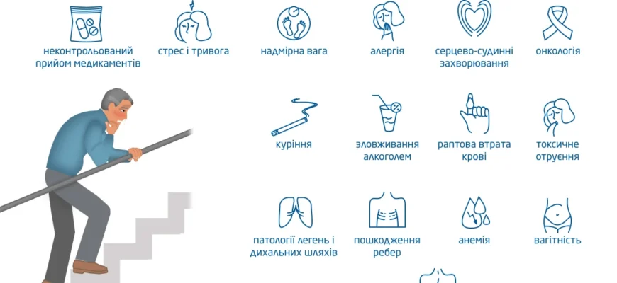 Причини задишки: основні фактори, що викликають труднощі з диханням