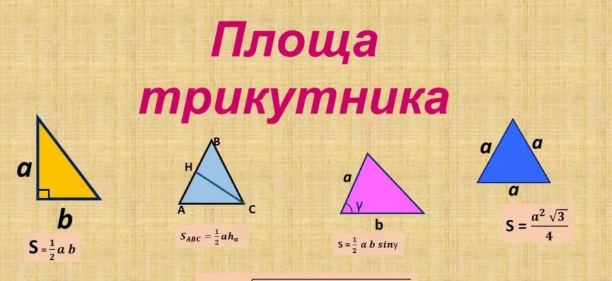 Як обчислити площу трикутника за трьома сторонами: докладний гід